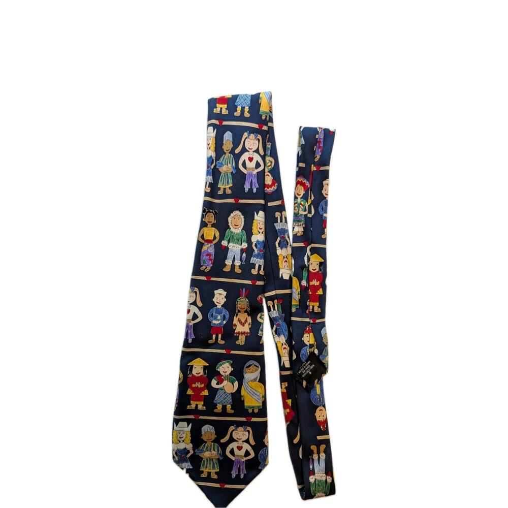 Vintage Collector Save the Children Mens Silk Tie "Our hearts are the same."